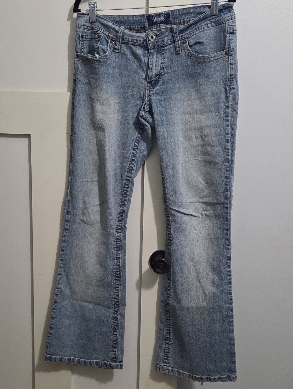 Vintage Y2K - Angels - Light Blue Flared Jeans